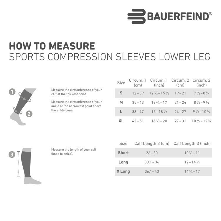 Mynd Bauerfeind Sport Compression kálfahlífar navy