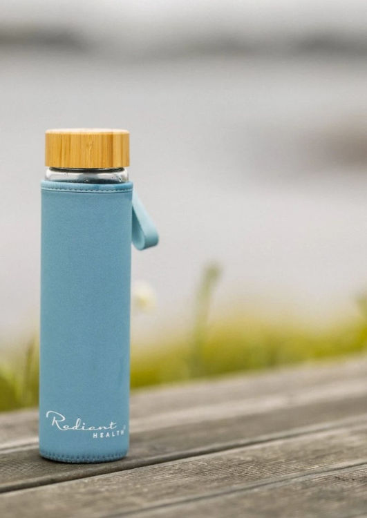 Mynd Radiant Health vatnsflaska úr gleri